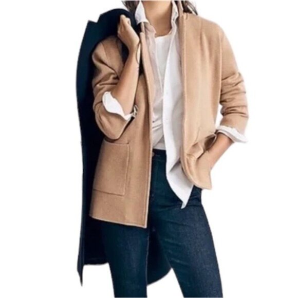 J. Crew Jackets & Blazers - J Crew 365 Sophie Open Front Sweater Blazer Cardigan tan Camel size XS
